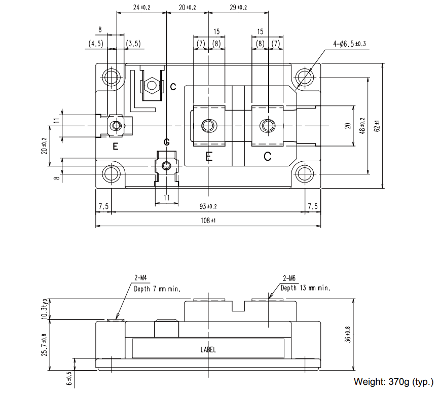 1MB1900V-120-50 1200V 1900A High Power IGBT Module Ultra Low Vce(sat) High Short Circuit Ruggedness Low Switching Loss Press-Fit Technology For