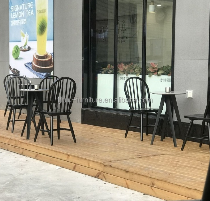 Nordic Modern Dining Chair with Backrest and I Shape Solid Wood Frame in NC/PU Paint Finish
