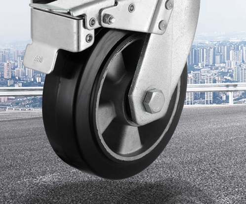 Industrial Rubber 80–100°C Heat Resistant Caster Wheels Castors Single Wheel Lockable Rigid Swivel Medical Equipment Hand Carts