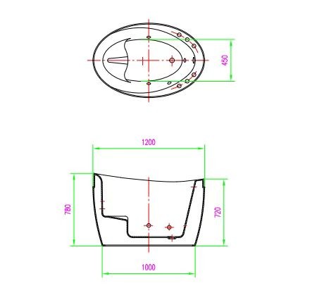 Rectangle 1500mm Freestanding Bath Bathroom Modern Soaking Tub