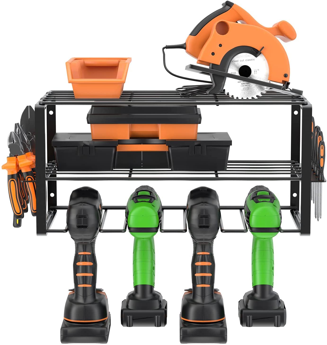 Power Tool Organizer Wall Mount Drill Holder for Non-folding Rack Classification