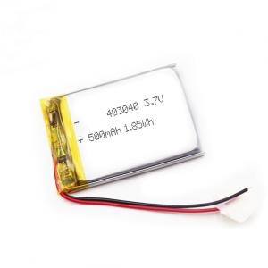 Quality 403040 500mAh Rechargeable Lithium Battery for sale