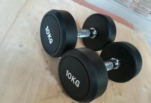 Quality Factory High quality Round Rubberized Dumbbells Export Quality with cheap price Fitness Body Round Head Fixed dumbbell for sale