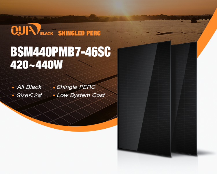 Bluesun Full Black Shingled Solar Panel 410W 415W 425W 440W 480W All Black 425watt Solar Panel Price