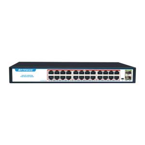 Buy cheap Factory OEM/ODM 24 Port POE Switch 24*10/100/1000mbps POE Port 2*1000mbps SFP Up from wholesalers