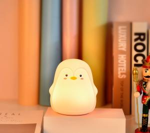 Quality LED Flood Silicone Night Lamp Penguin shaped DC5V 1000mA for sale