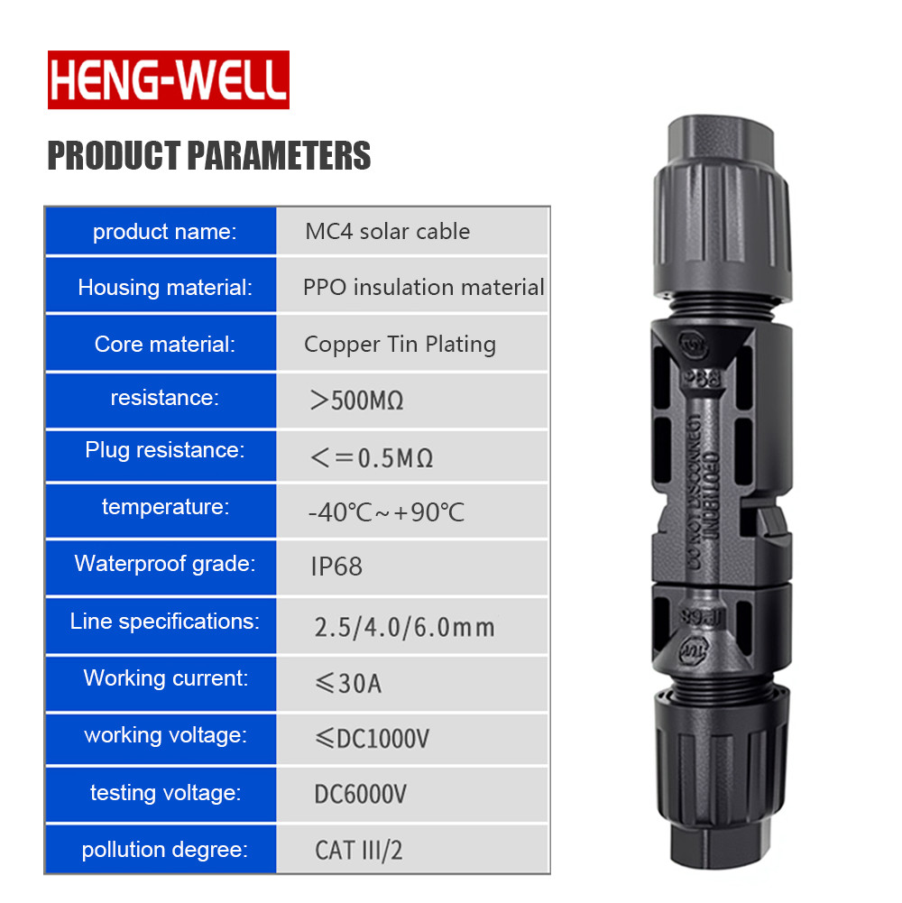 Wholesales Solar Pv System Solar Panel Cables Xt60 Terminal Connector Male Female Solar PV Cable