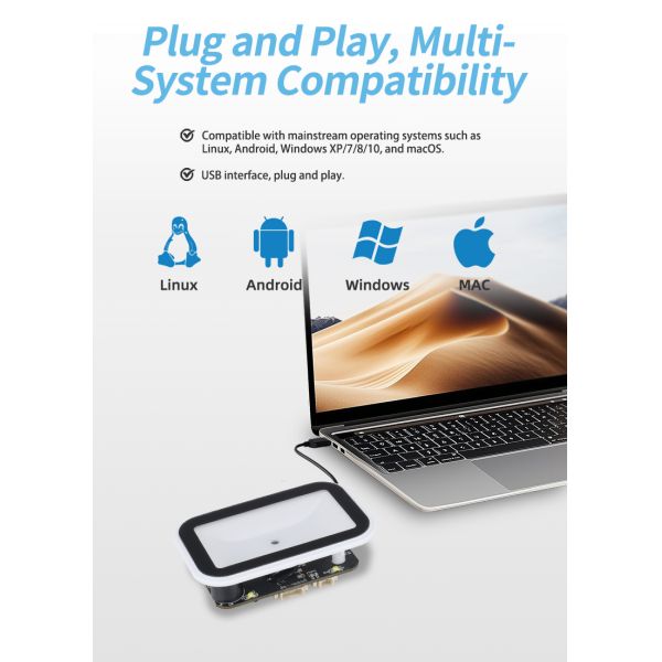 Embedded Fixed Barcode Reader USB Mini Bar Code Scanner 5V 3.3V For Payment Kiosk