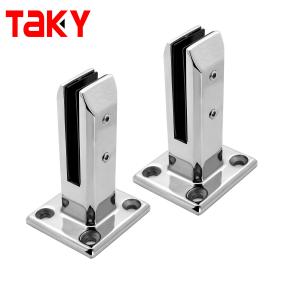 Quality 8-12mm Stainless Steel Bolt Down Glass Railing Clamp for sale