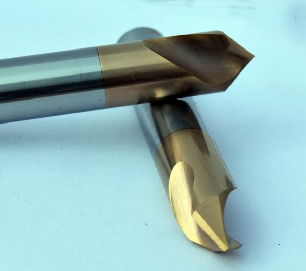 Buy Dia 3 mm 90 Degree Chamfer End Mill , 50 mm Length Milling Machine Cutters at wholesale prices
