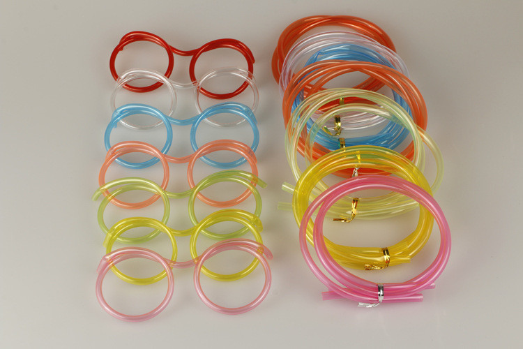 Glasses modelling creative DIY children whimsy straw drinking straws