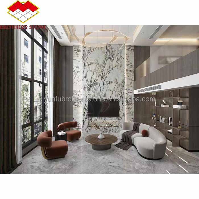 Decorative Wall Panel in Honed Viola Marble A Stunning Focal Point for Interiors