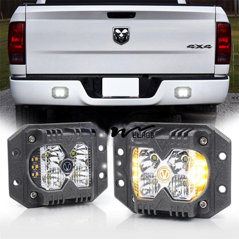 3500LM Cube Side Shooter Led Pods Vehicle LED Work Lights 12V 6500K