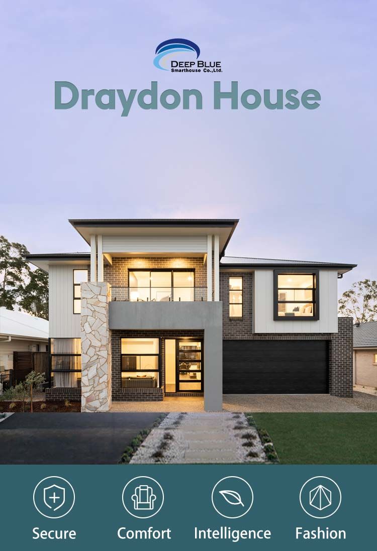 2story Luxury Prefab Lightweight Steel Frame Houses With Australian Standard European Quality