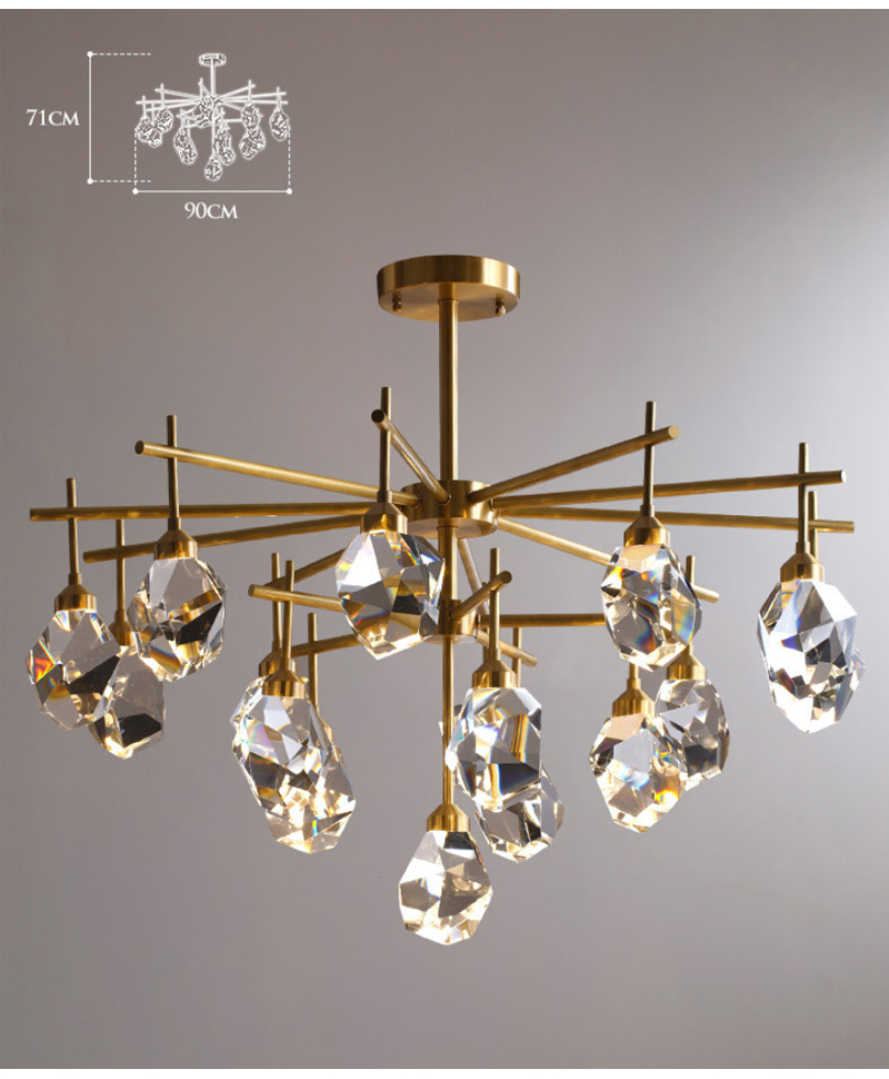 Modern Diamond Crystal Chandelier In Living Room minimalist chandelier(WH-CY-193)