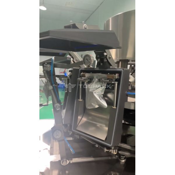 Rotary Vacuum Bag Packaging Machine Beef Cubes Weighing And Packaging System Multihead Weigher