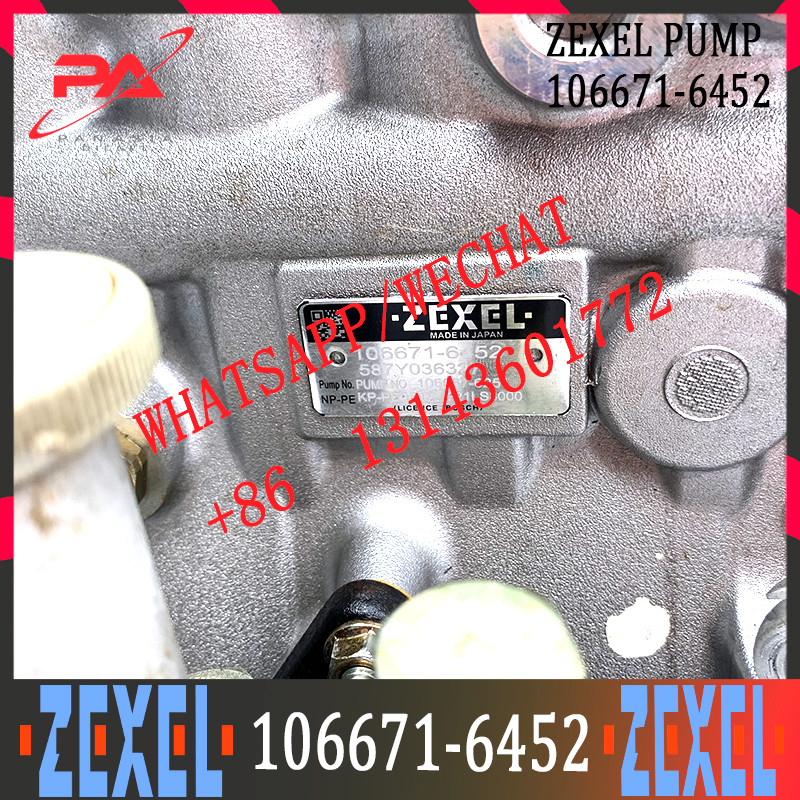 Diesel Engine 6HK1 Injection Pump ZEXEL 106671-6452 106Y164747 Fuel Injection Pump For ZX360 Excavator