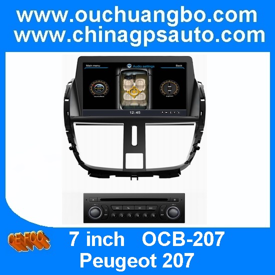 Ouchuangbo S100 Platform Car DVD radio For Peugeot 207 With Audio Sat Nav Headunit Multimedia System