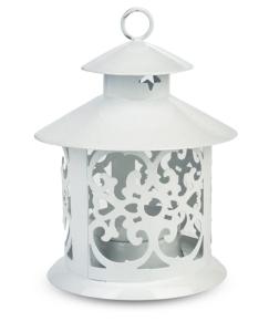 Quality Round Hurricane Candle Lantern - White for sale