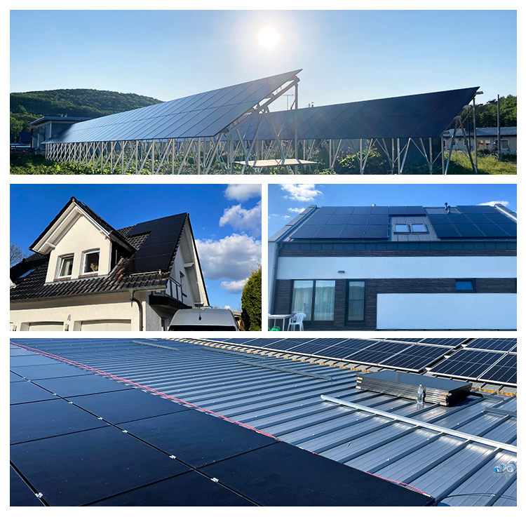 Bluesun Full Black Shingled Solar Panel 410W 415W 425W 440W 480W All Black 425watt Solar Panel Price