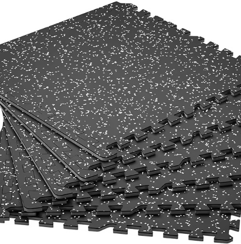 Interlocking Rubber Gym Floor Tiles 1000x1000mm Shock Absorbent