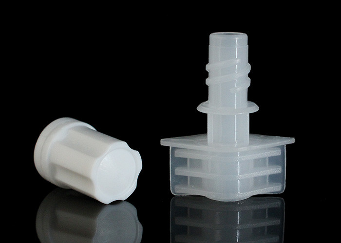5mm Caliber Blue Color Plastic Spout Caps For Skin Care Doypack / Baby Food Pouch Tops