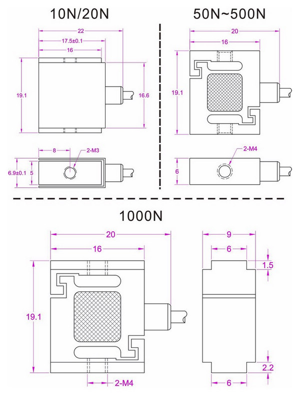 small size tension force sensor