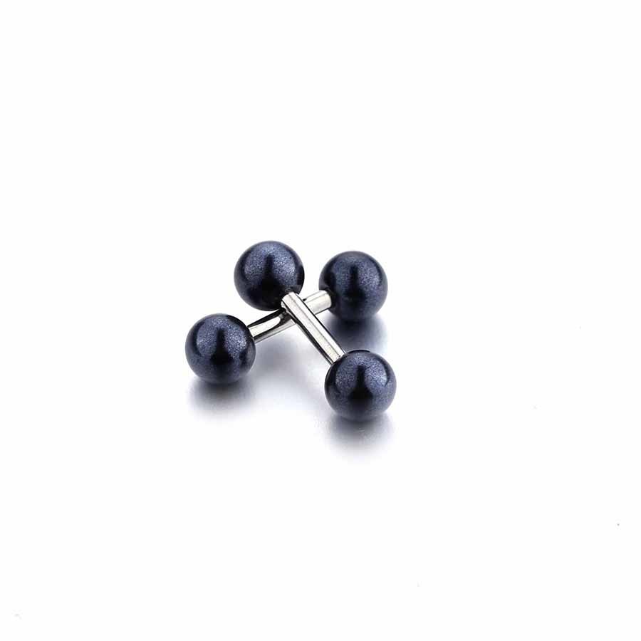 Candy Color Stud Earrings Double Ball Sided Earrings for Women Ear Jewelry