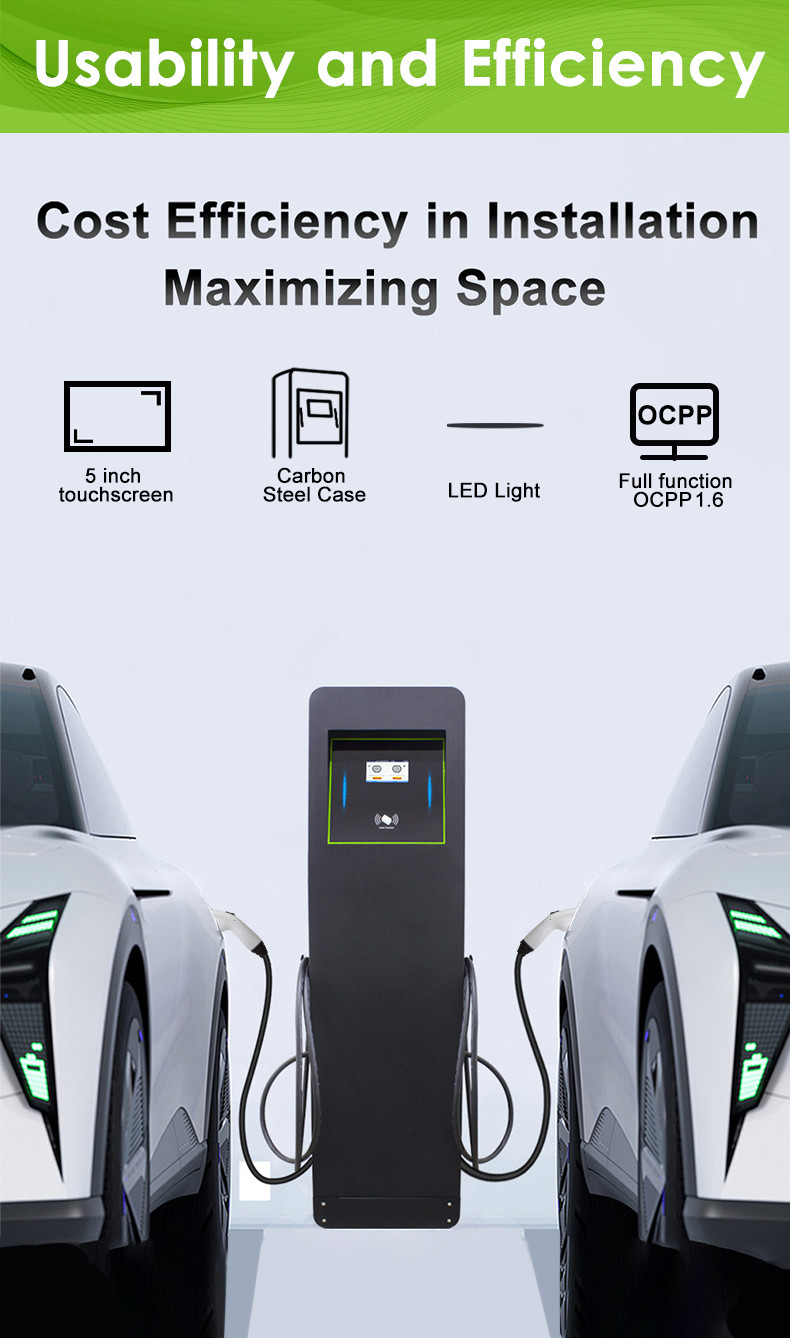 Ev charging station double gun GB/T 20234 7kw+7kw 32A Commercial OCPP 1.6J OEM ODM