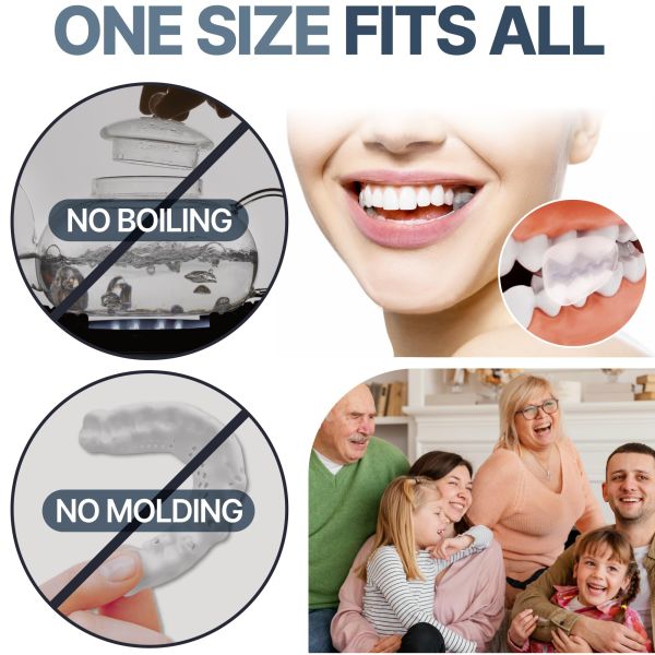 2set Mouth Guard To Stop Clenching Teeth At Night With Travel Hygiene Case BPA Free