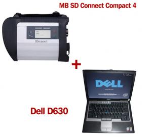 Quality Wireless MB SD C4 Mercedes Benz Diagnostic Tool With Dell D630 Laptop Ready to Use for sale