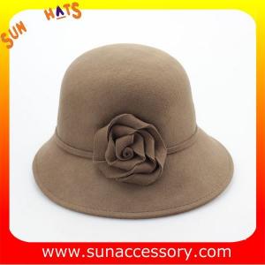 China 1433 Sun Accessory camel  wool felt mid brim hats ,Shopping online hats and caps wholesaling on sale