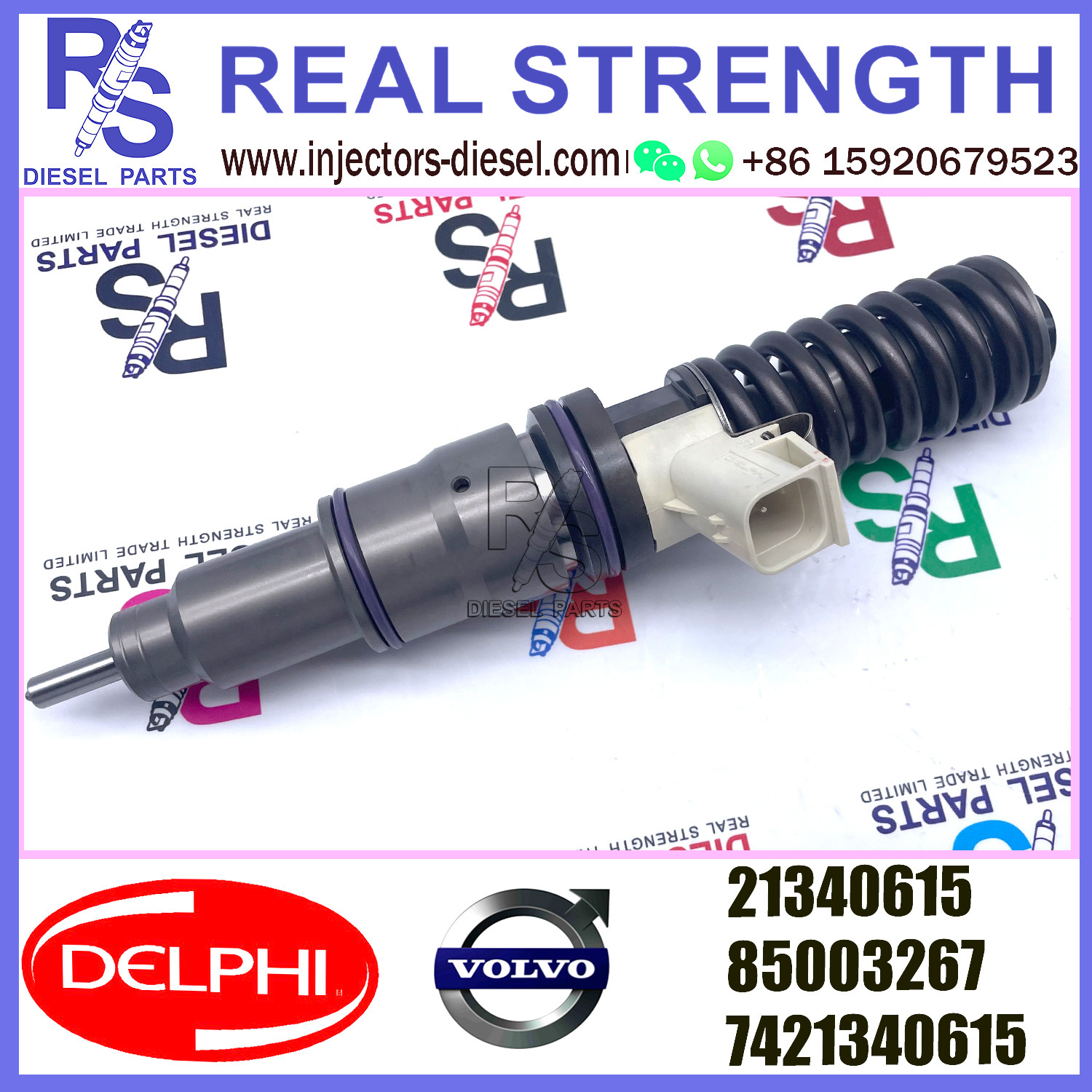 DELPHI 4pin injector 21340615 Diesel pump Injector V-O-L-V 21340615 7421340615 85003267 for V-O-L-V MD13 EURO 5 MED POWER