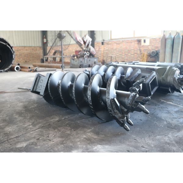 GB Q355B Construction Straight Auger Drill Bit Double Start Single Flight