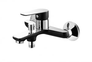 Quality Brass Bathtub Tap Single-Lever Bath Shower Faucet half chrome half black for sale