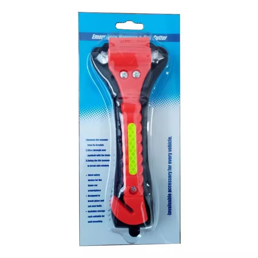 Glass Breaker Car Safety Hammer Emergency Seat Belt Cutter With Reflector