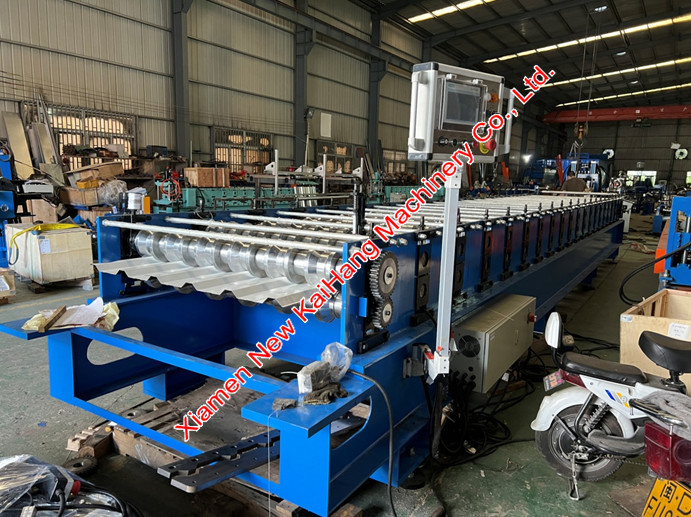 Roof panel roll forming machine, trapezoid, roofing profile, 0.4-0.8mm metal sheets