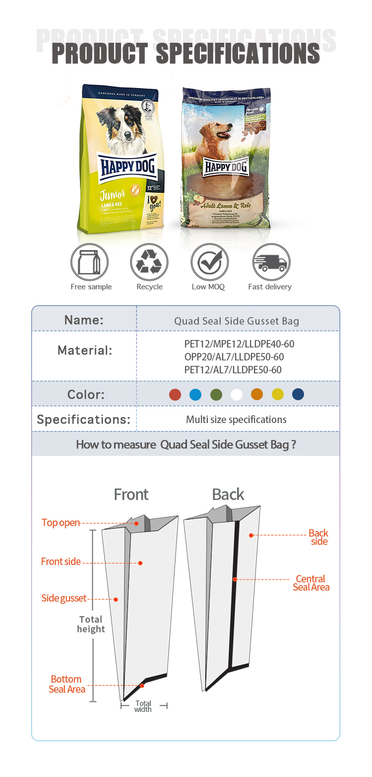 15kg 50kg Gravure Bird Pet Food Packaging Bag Food Pouch For Dog Training