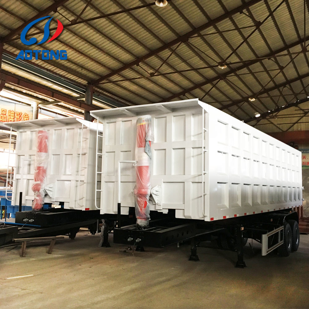 3 Axle Hydraulic Cylinder Tipper Dump Semi-Trailer 9000*2500*1600 mm Customerize Avaiable