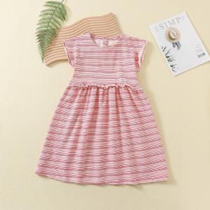 Quality Baby Girl Dress Clothes Floral Print Baby Summer Dress Toddler Girl Sleeveless 100% Cotton Flower Casual Dresses for sale
