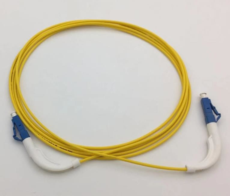 90 Degree Angled Boot LC SC Fiber Patch Cord OD 2.0/3.0mm Boot Diameter Durable