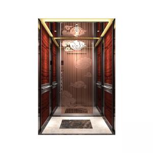 Quality Split Door Home Villa Elevator 1m To 1.75m/S Mirror Stainless Steel Platform Lift Gearless for sale