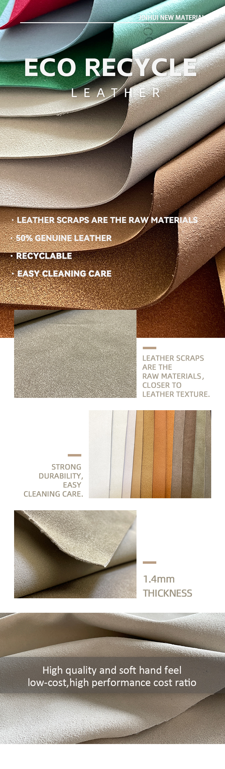 1.4mm Thickness Faux Leather Suede Sustainable Soft For Shoes eco friendly