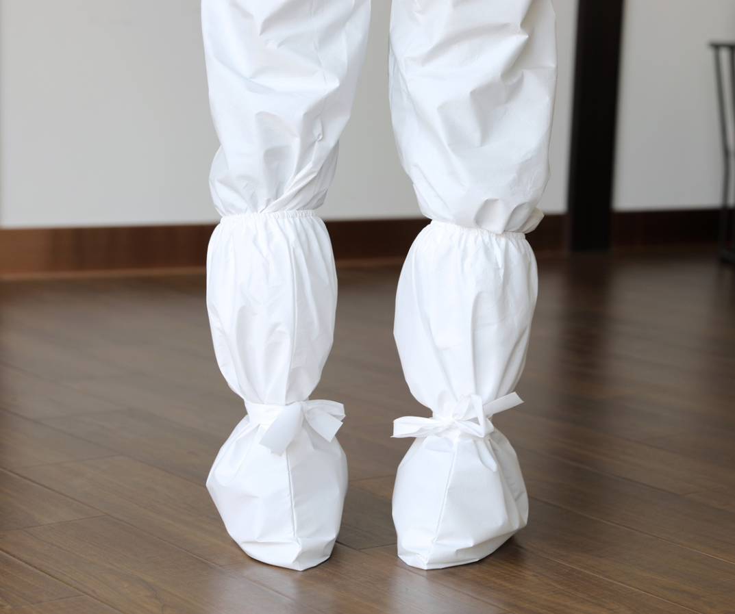 Medical Disposable Shoe Covers Non Woven Fabric Material Custom Color