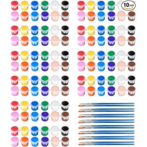 Buy cheap 120 Pots Acrylic Paint Pots With Lids 20 Strips 5 Ml With 20 Pieces Paint from wholesalers