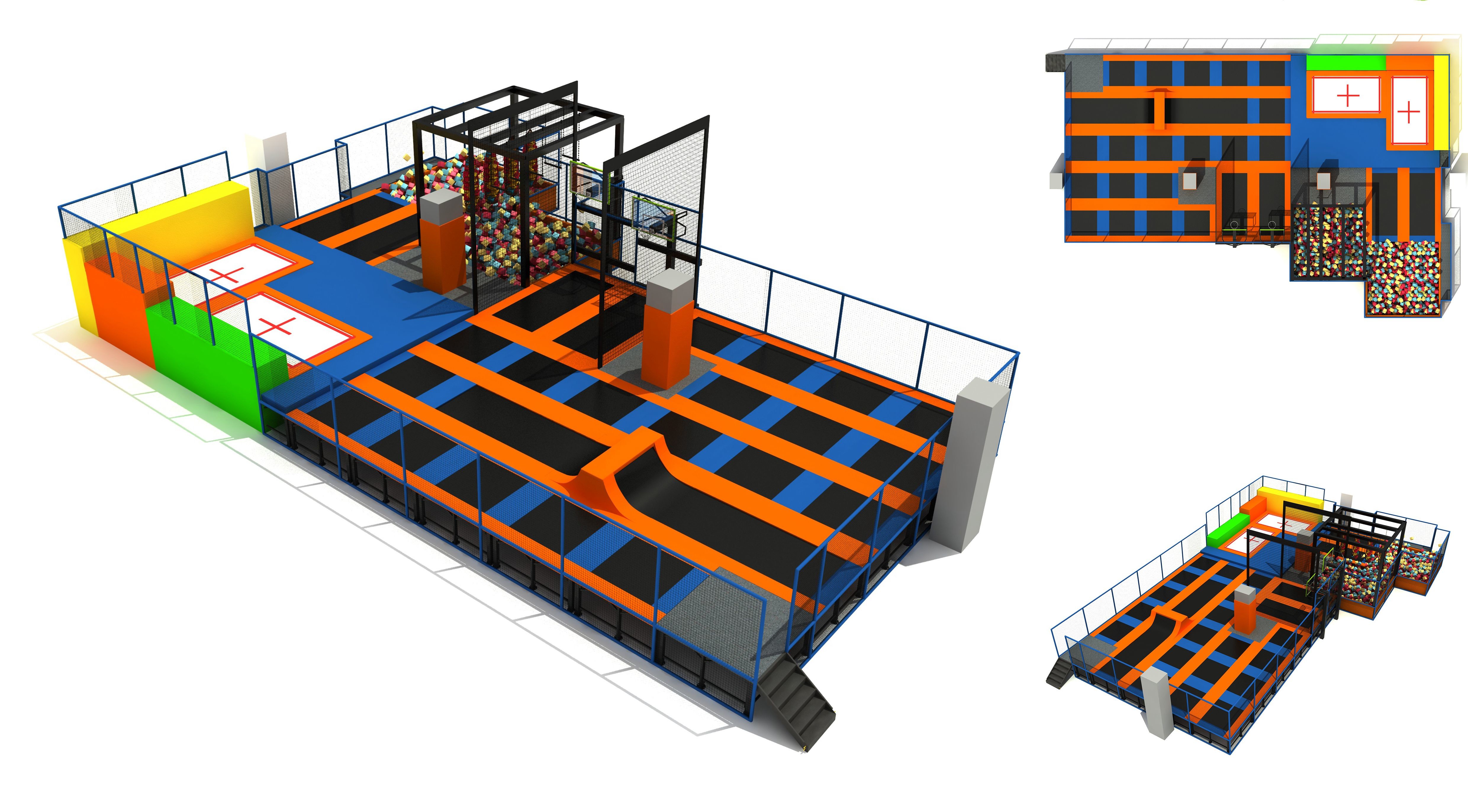 396M2 Indoor Playground Equipments/ Fitness Equipment/ Indoor Trampoline Park