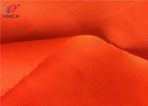 China Orange Color 100% Polyester Police Uniform Fluorescent Material Fabric on sale
