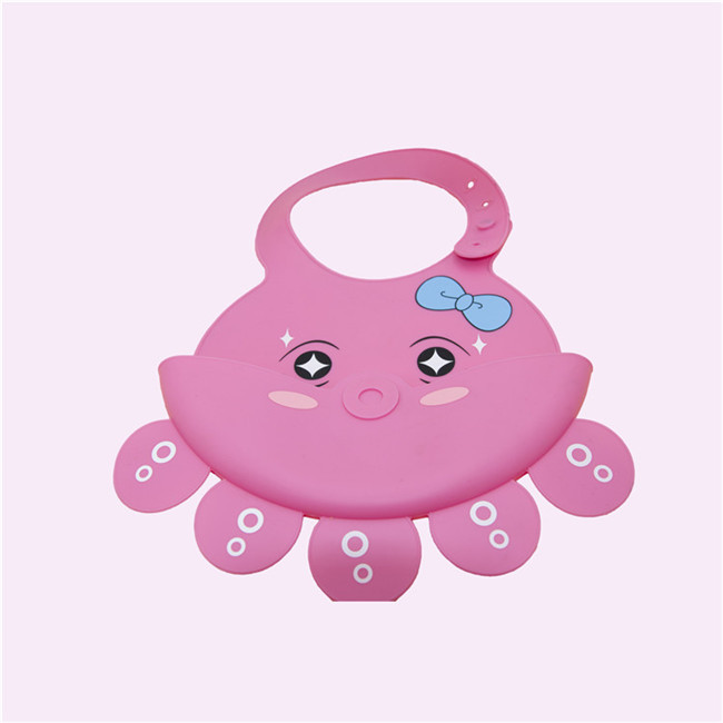 Unisex Soft Silicone Bib , Waterproof Drool Bibs 100% Silicone Material 22*27cm Size