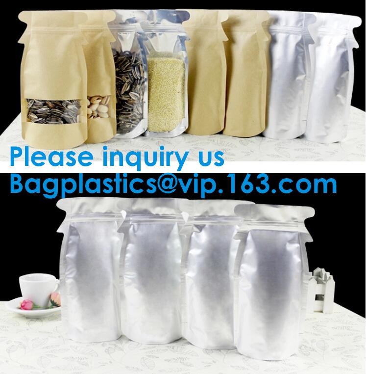 Customized Printing Laminated Material Food Grade Packaging Aluminum Foil Food Packing Bags With Zip Lock bagease, pack