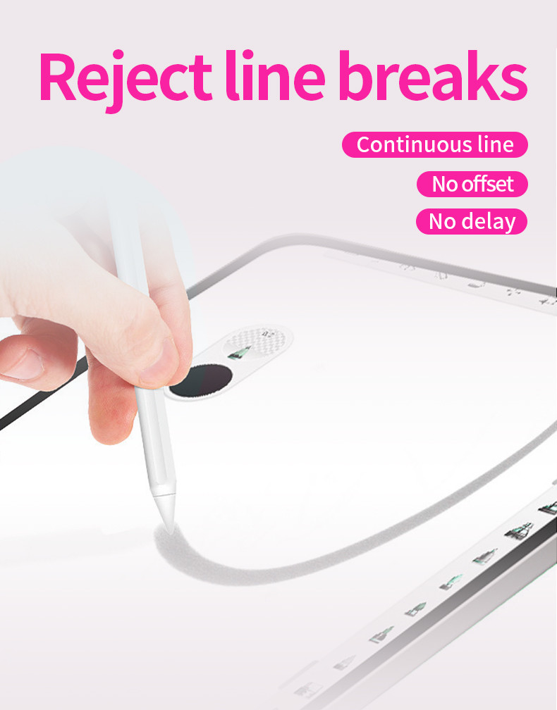 Fast Charge White Stylus Pen With Palm Rejection For Apple IPad Pro Air Mini